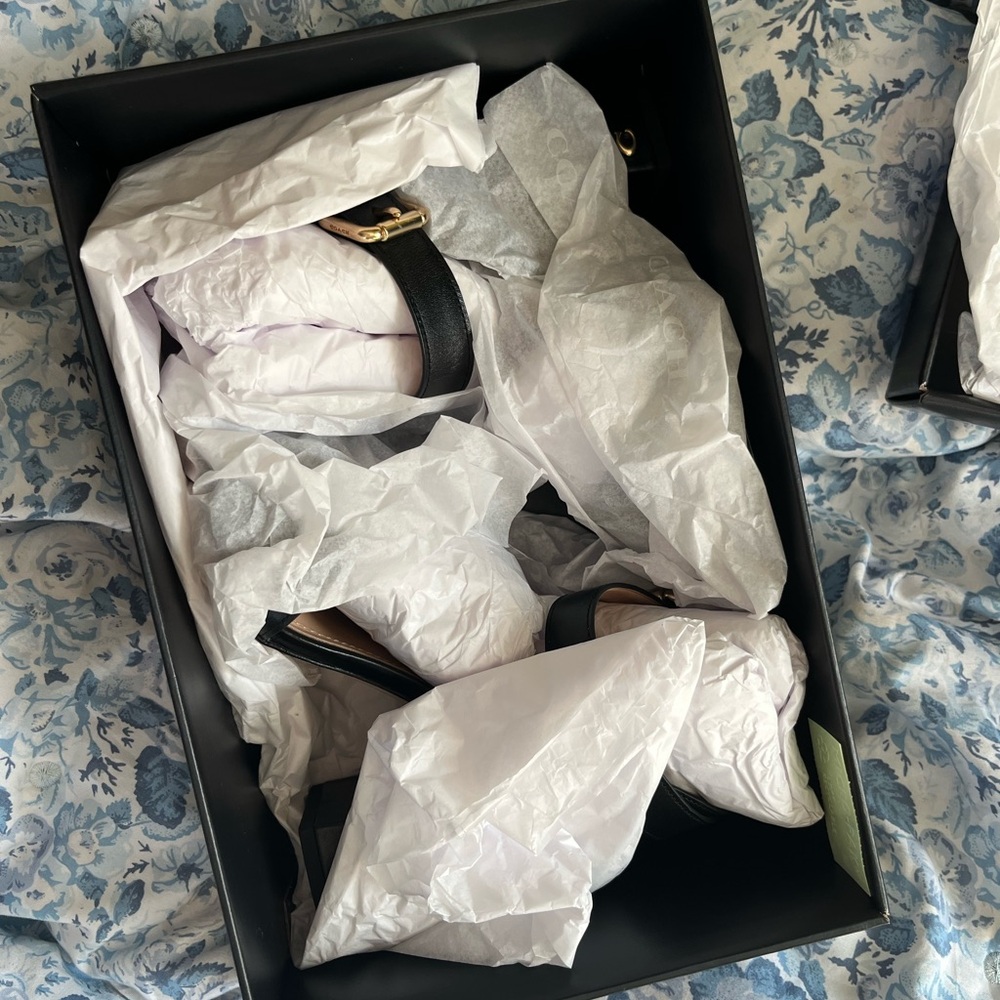 Coach Black Leather Shelby Sandal Heel - Picture 8 of 11